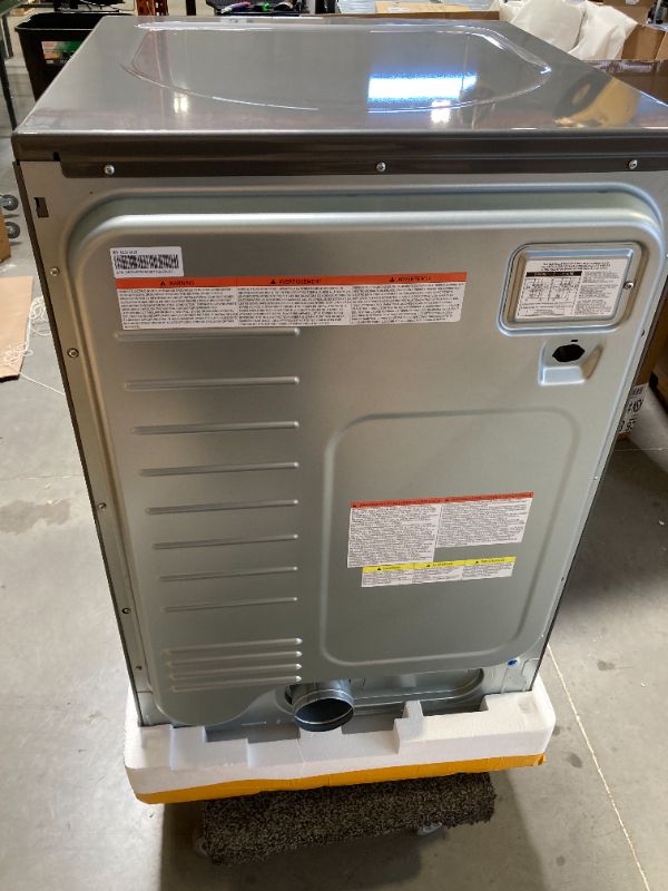 Photo 1 of Kenmore 2682273 Front Load Electric Dryer with Steam, Wrinkle Guard, Energy Saver, Smart Sensor Drying System, 8.0 cu. ft. Total Capacity, Metallic Silver