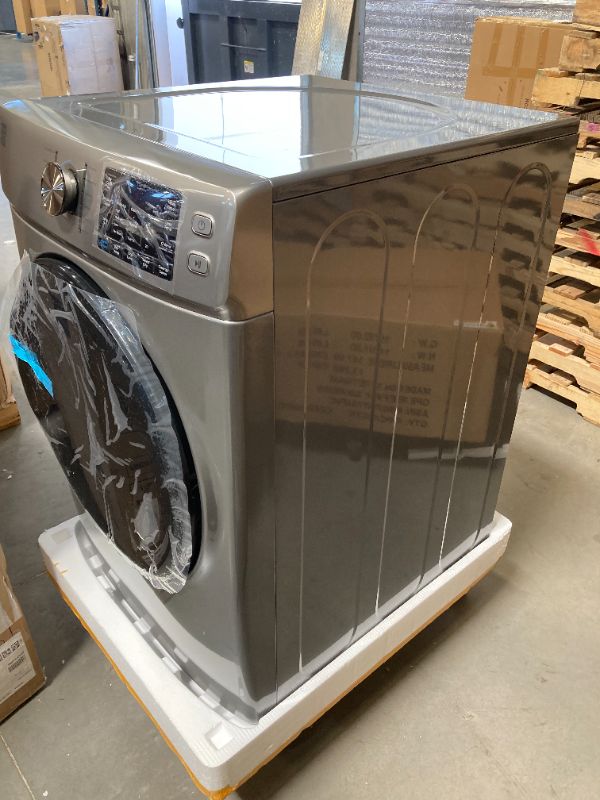 Photo 1 of Kenmore 2682273 Front Load Electric Dryer with Steam, Wrinkle Guard, Energy Saver, Smart Sensor Drying System, 8.0 cu. ft. Total Capacity, Metallic Silver