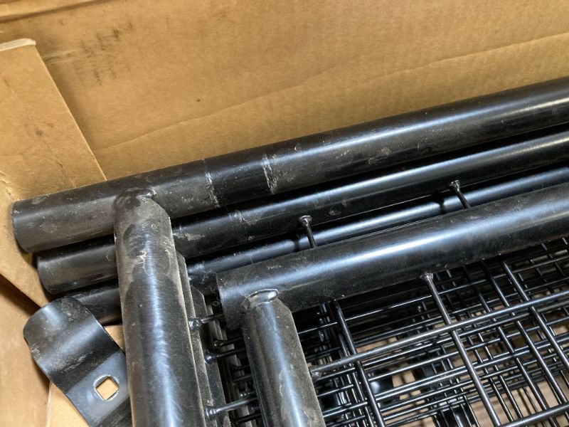 Photo 1 of Amazon Basics - Welded Rectangular Outdoor Secure Wire Crate Kennel for Cat, Dog Large, Black, 102 x 48 x 72 inches
