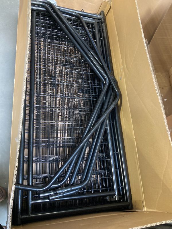 Photo 1 of Amazon Basics - Welded Rectangular Outdoor Secure Wire Crate Kennel for Cat, Dog Large, Black, 102 x 48 x 72 inches