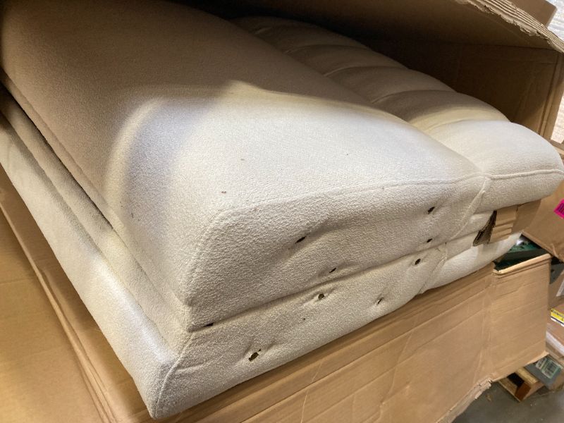 Photo 1 of incomplete ----Novogratz Brittany 81.5" Futon Sofa Bed and Couch Sleeper, Ivory Boucle