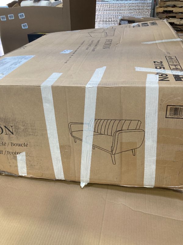 Photo 1 of incomplete ----Novogratz Brittany 81.5" Futon Sofa Bed and Couch Sleeper, Ivory Boucle