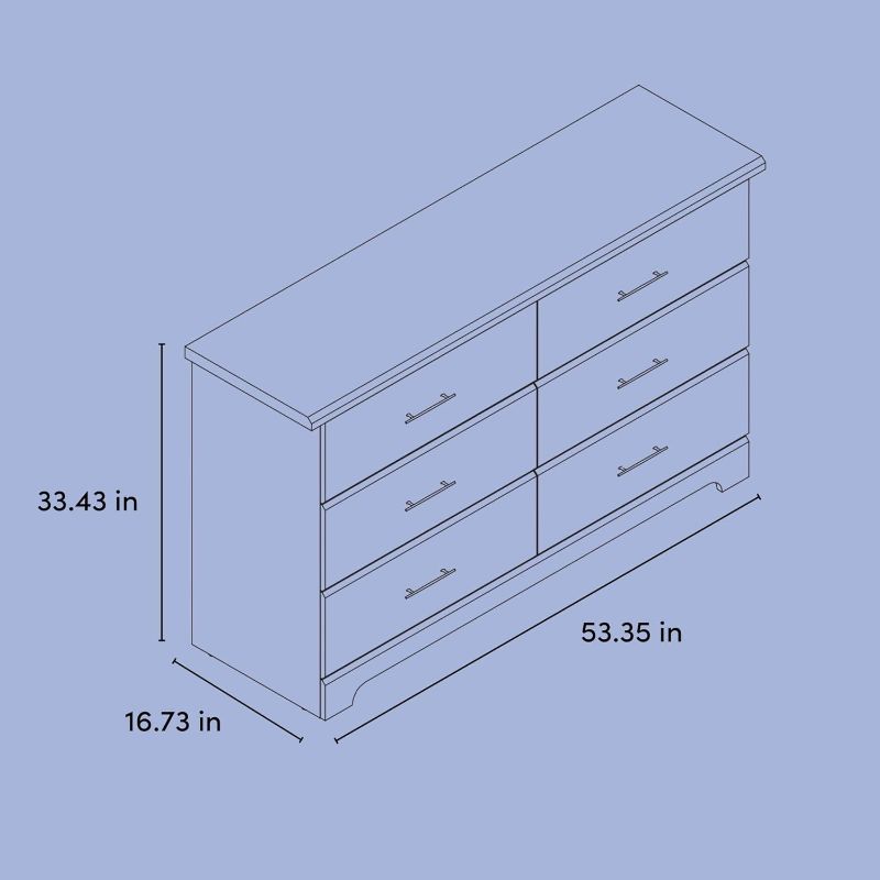 Photo 1 of Storkcraft Brookside 6 Drawer Double Dresser (Black) – GREENGUARD Gold Certified, For Nursery, Kids Organizer, Chest of Drawers