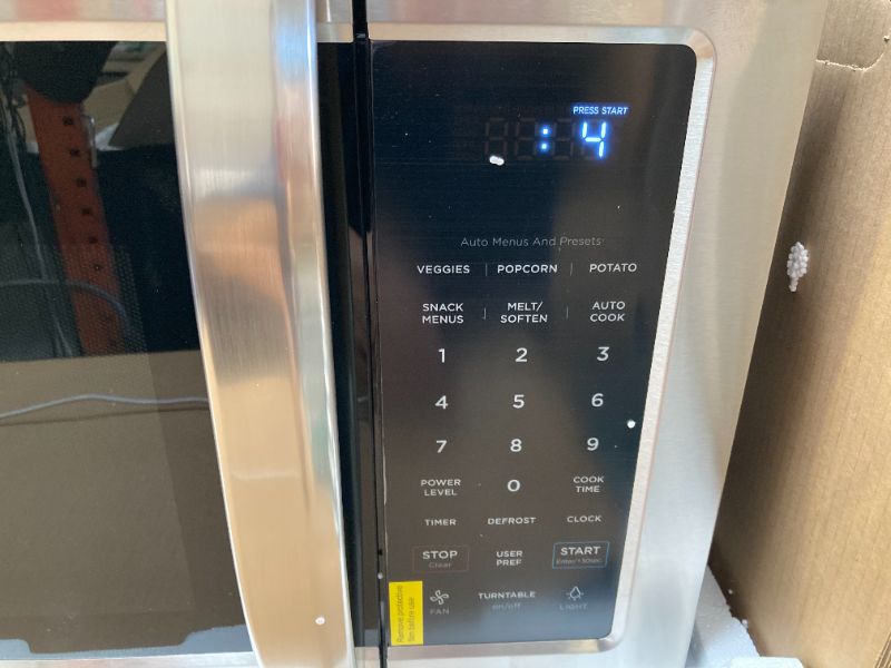 Photo 1 of Midea MOR17BSA-SS 1.7 Cu.ft. Over The Range Microwave Oven with Smart Touch Panel, Auto Cooking Menu, 1000 W, 300 CFM Ventilation, in Stainless Steel