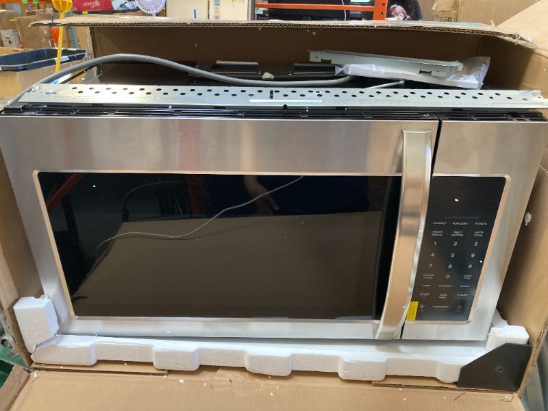 Photo 1 of Midea MOR17BSA-SS 1.7 Cu.ft. Over The Range Microwave Oven with Smart Touch Panel, Auto Cooking Menu, 1000 W, 300 CFM Ventilation, in Stainless Steel