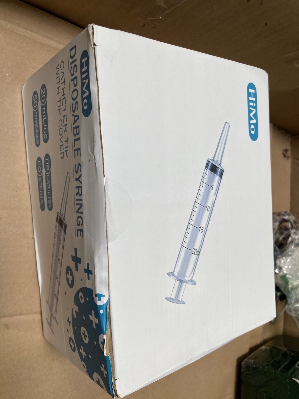 Photo 1 of 50 Pack 20mL Syringes with Catheter Tip and Cap Plastic Large Syringes for Liquids, Jello shot Party, Medicine Student, Oral, Scientific Labs, Measuring, Dispensing, Home Care
