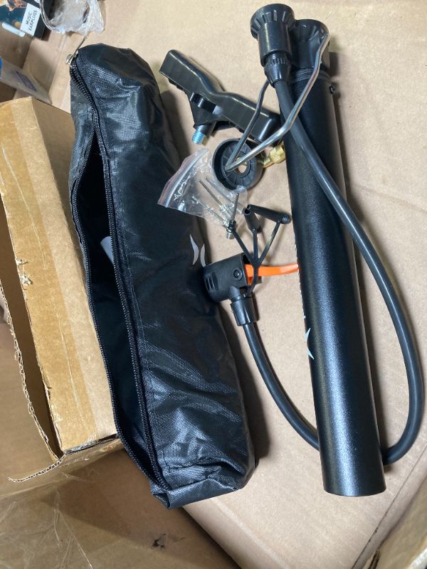 Photo 1 of Bike Pump Floor, Advanced Bike Tire Inflator, Bicycle Hand Air Pump with Dual Presta and Schrader Valves, Handheld Bike Pump, Suitable for Road and Mountain Bikes, Baby Stroller, Balls
