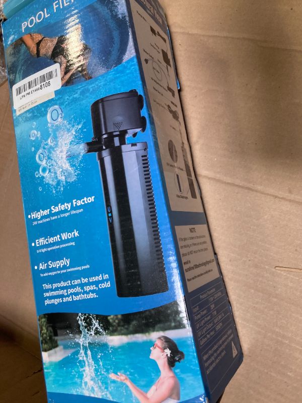 Photo 1 of 660GPH Aquarium Filter, UV Sterilizer for Aquarium for 100-400 Gallon, 24V DC Powerful Pump for Large Fish Koi Pond Cold Plunge Filter, Green Killing Machine with Algae Remover for Fish Tank
