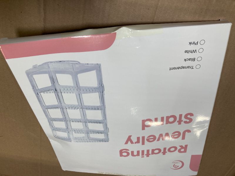 Photo 1 of 17Dec 360 Rotating Earring Holder Organizer Stand,5 Tiers Acrylic Jewelry Organizers and Storage,Stud Earring Organizers and Storage,228 Holes and 232 Grooves for Earrings Necklaces chain bracelet