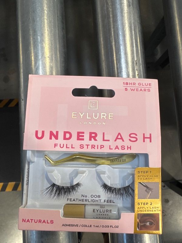 Photo 1 of Eylure Underlash Full Strip Lash - No. 008 | Includes Bond and Applicator | 5 Wears