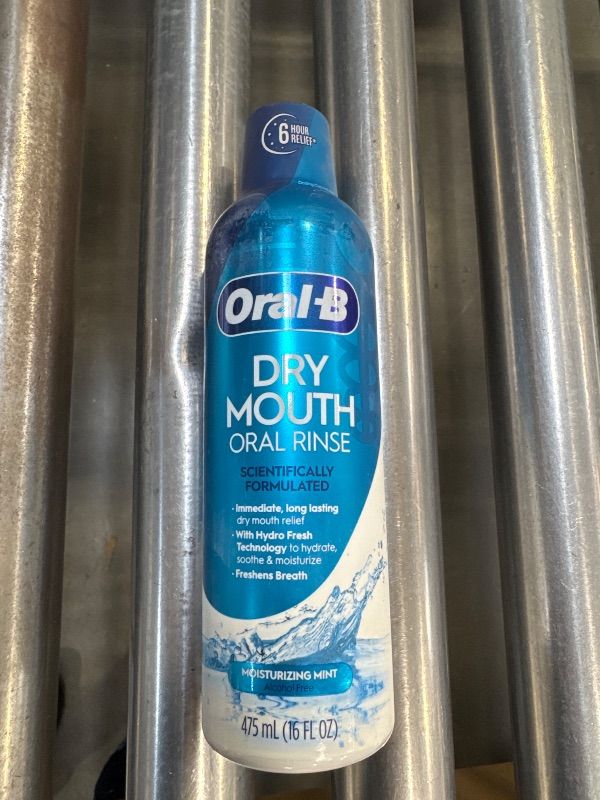 Photo 1 of Oral-B Dry Mouth Oral Rinse Mouthwash, Moisturizing Mint, 16 Fl Oz