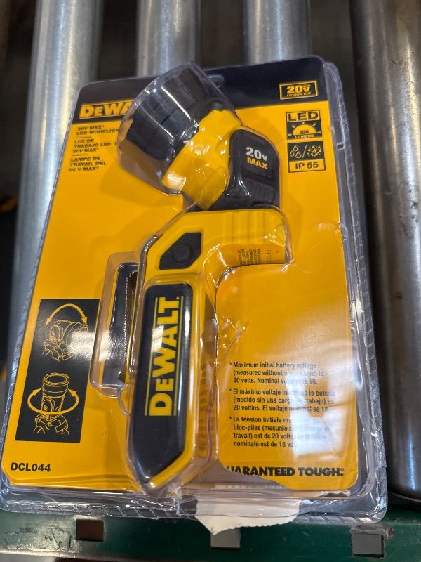 Photo 1 of DEWALT 20V MAX LED Work Light, Magnetic, Freestanding and Clip-On, Bare Tool Only (DCL044)