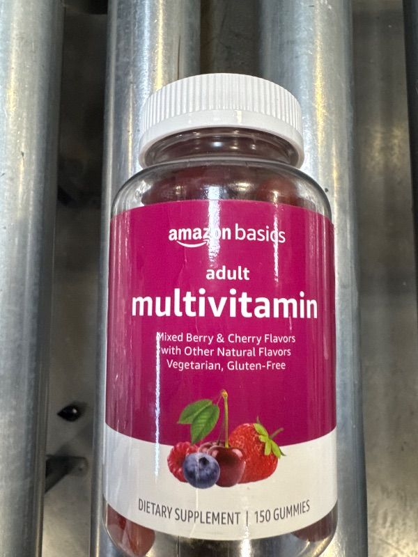 Photo 1 of 3 Bottles Amazon Basics Adult Multivitamin Gummies 225-Day Supply 150 Cnt 10/24
