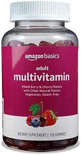 Photo 1 of 3 Bottles Amazon Basics Adult Multivitamin Gummies 225-Day Supply 150 Cnt 10/24