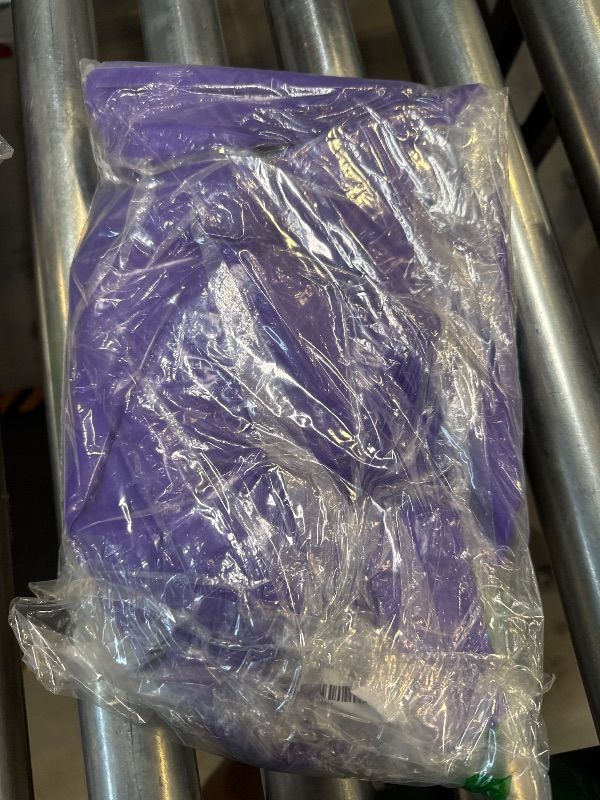 Photo 1 of Extra Thick 1.5mil - 50 Glossy Merch Bags, Retail Bags, 12" X 15" with Die Cut Reinforced 3" Fold Over Handle, No Gusset (Purple)