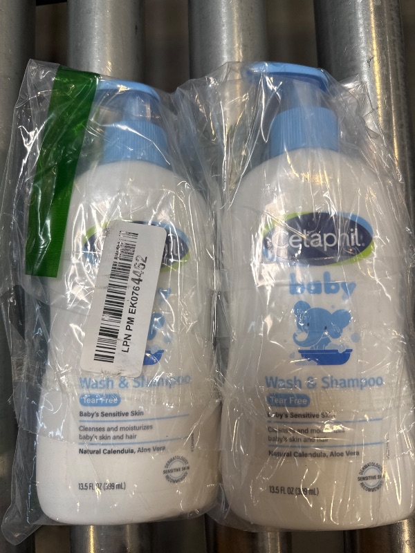 Photo 1 of Cetaphil Baby Wash & Shampoo Plus Body Lotion, Healthy Skin Essentials, Head to Toe Hydration for up to 24 Hours, for Delicate, Sensitive Skin, 2-Pack,White