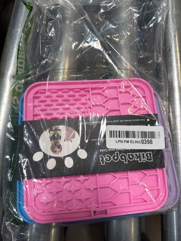 Photo 1 of Bikabpet Lick Mat for Dogs and Cats?Cat Licking Pad with Suction Cups for Dog Anxiety Relief?Dog Peanut Butter Lick Pads for Dogs Perfect for Bathing Grooming,Slow Feeders for Dogs and Cats,4Pack