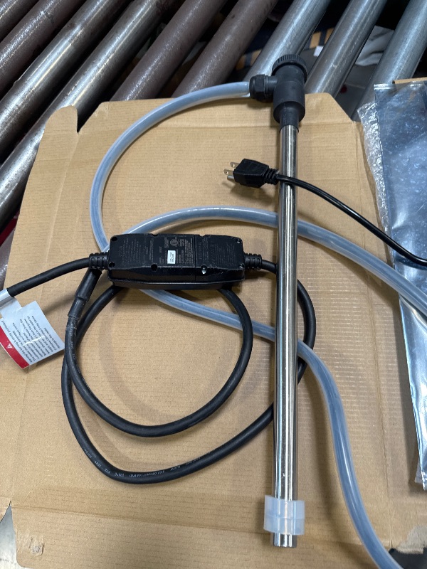 Photo 1 of XCLBTFDC 3500W 240V Immersion Water Heater Portable Electric Inflatable Pool & Hot Tub Submersible Water Heater with Thermostat, GFCI for Baptistry, baptismal Pool, Swimming Pool, Above Ground Pool