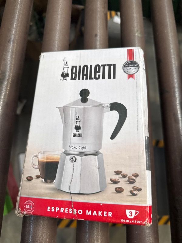 Photo 1 of Bialetti, 06774, Moka Cafe 3 cup, Stove Top Espresso Maker, Black