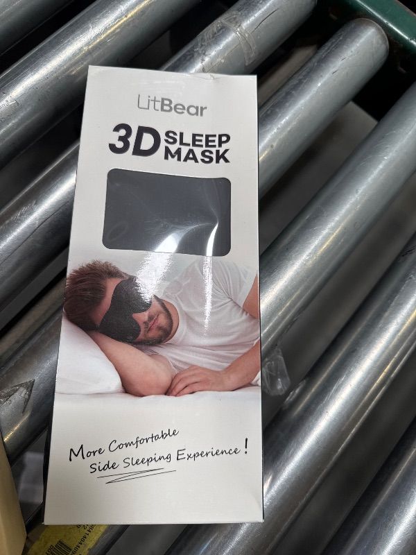 Photo 1 of LitBear Sleep Mask for Side Sleeper Women Men, Eye Mask for Sleeping Light Blocking, 3D Contoured Cup Sleeping Mask, Soft Breathable Sleep Eye Mask with Adjustable Elastic Strap for Flight Nap