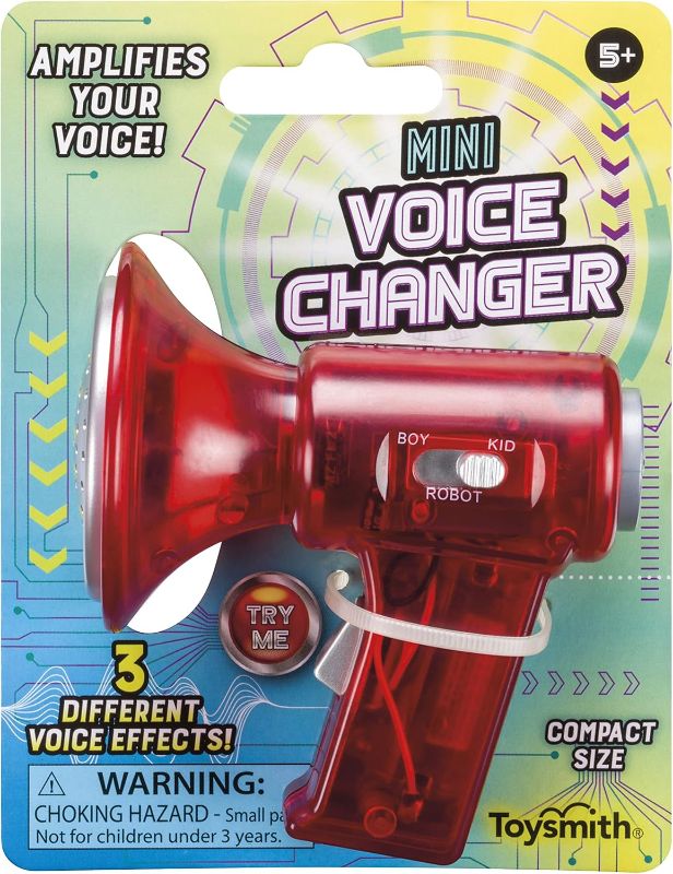 Photo 1 of Toysmith Tech Gear Multi Voice Changer – Megaphone Toy with 8 Voice Effects and LED Lights – Fun Outdoor Toy for Kids Ages 5+ – Cool Gag Gifts or Birthday Gift Idea – Colors May Vary, Battery Included