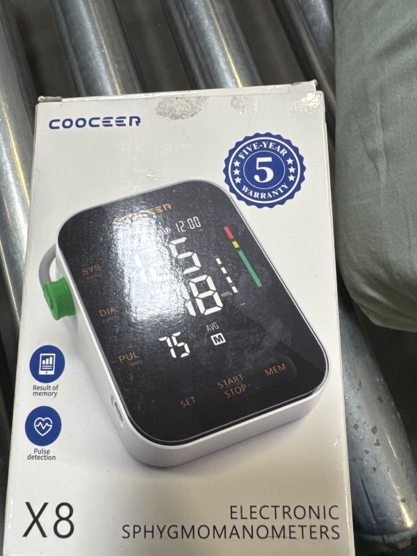 Photo 1 of Automatic Blood Pressure Monitor: X8 Digital Blood Pressure Machine Upper arm for Home use with Adjustable BP Cuff(8.7-16.5") - Large Backlit Display (Black)