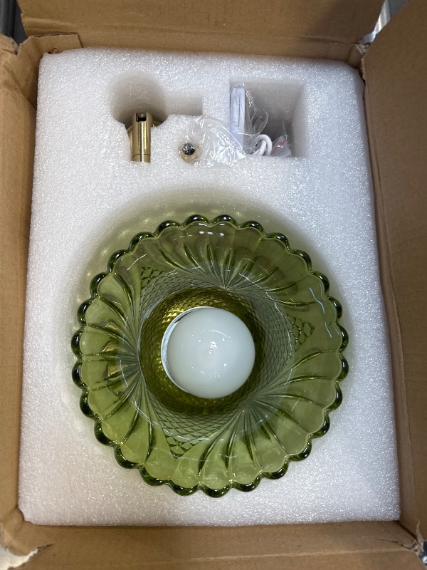 Photo 1 of GEEZO Vintage Wall Sconces, Rechargeable Wall Lights with Remote Control Flower Glass Lampshade,180° Adjustable Brass Sconces with 15 Colors for Beside Bedroom Living Room Doorway (1 PCS)