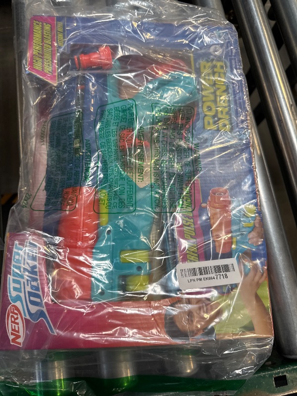 Photo 1 of Nerf Super Soaker Power Drench Water Blaster, High Performance Pressurized Blasting, Easy Fill Station, Water Toys, Ages 8+