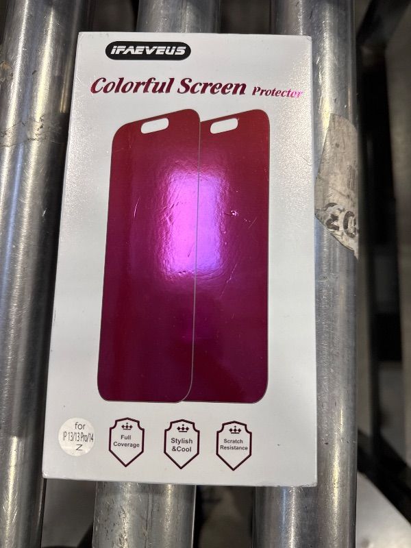 Photo 1 of Ifaeveus 2 Pack Privacy Screen Protector for iPhone 14/13 Pro/13 Tempered Glass 6.1inch Private Saver Purple Anti-Spy Anti-Blue Light Anti-Scratch Full Coverage