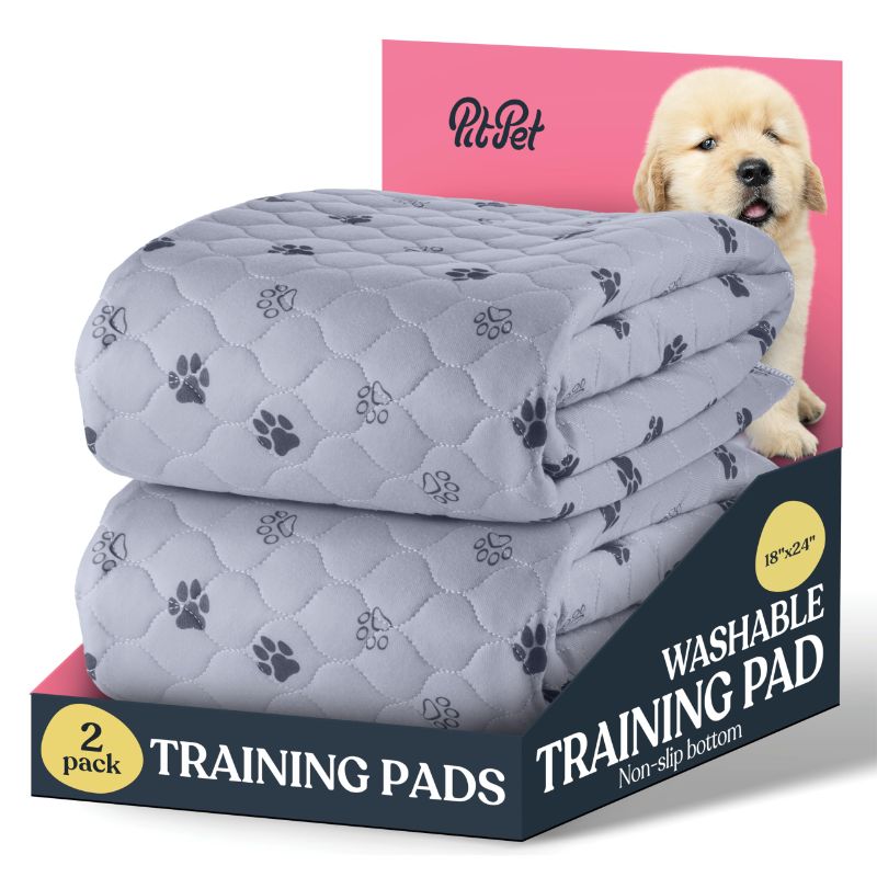 Photo 1 of Super Absorbent Washable Pee Pads for Dogs - 2-Pack Superior Reusable Puppy Pads Pet Training Pads –100% Waterproof Dog Pee Pad Protects Against Urine Leakage Non-Slip Grip Prevents Slipping& Bunching
