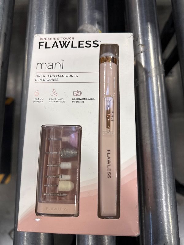Photo 1 of Finishing Touch Flawless Salon Nails Kit, Electronic Nail File and Full Manicure and Pedicure Tool
