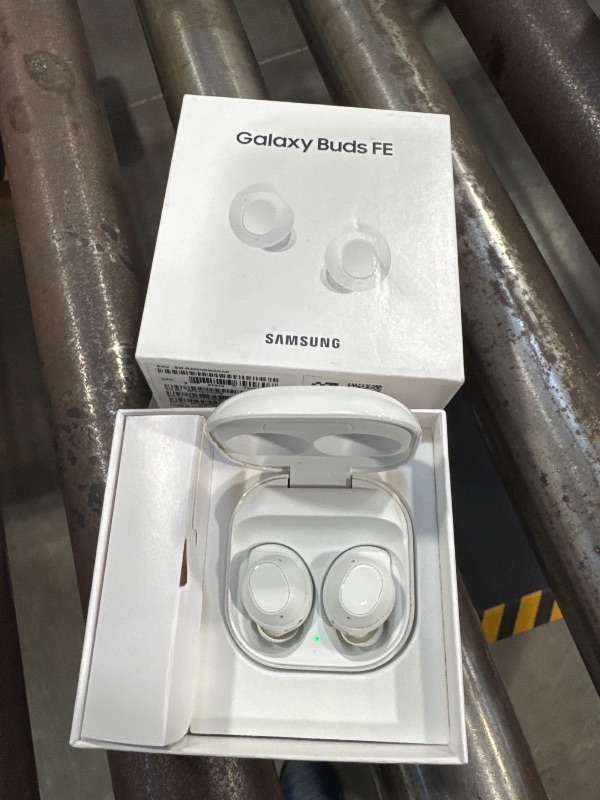 Photo 1 of Samsung Galaxy Buds FE True Wireless Bluetooth Earbuds, In-Ear Secure Fit, Noise Cancelling, Auto Switch Audio, Touch Control, Built-in Voice Assistant, White [US Version, 1Yr Manufacturer Warranty]