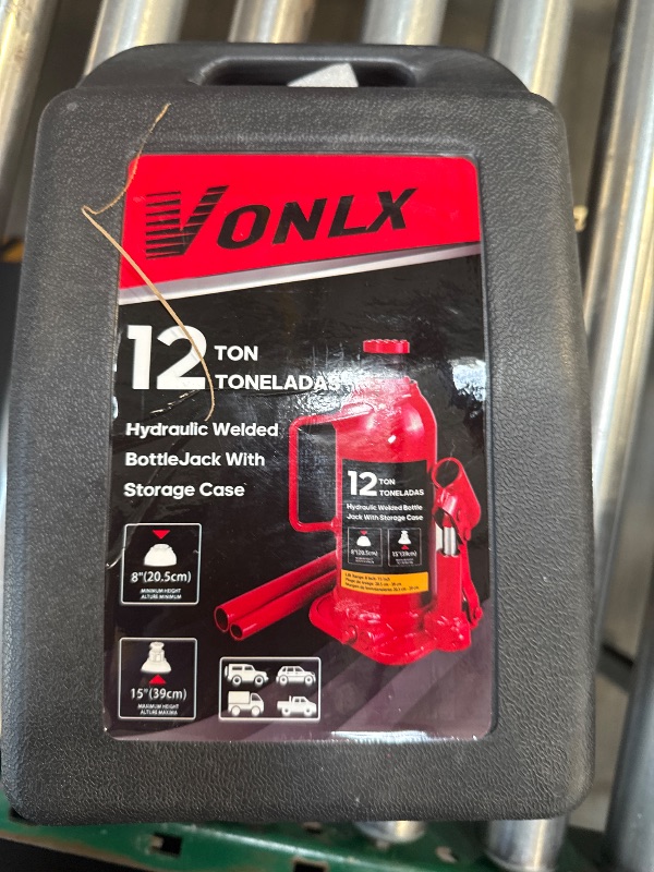 Photo 1 of Torin Hydraulic Bottle Jack with Carrying Case, 12 Ton (26,455 lb) Capacity 7.5-14 inch Lifting Range, Muti-Directional Welded Bottle Car Jack for Car, Truck, RV, Pickup Truck, Auto Repair
