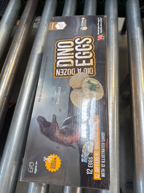 Photo 1 of Dan&Darci Dig a Dozen Dino Egg Kit for Kids - Dinosaur Toys Gift 3-12 Year Old - 12 Eggs & Surprise Dinosaurs - Basket Stuffers - Science STEM Activities - Boy Toy Party Gifts for Boys & Girls
