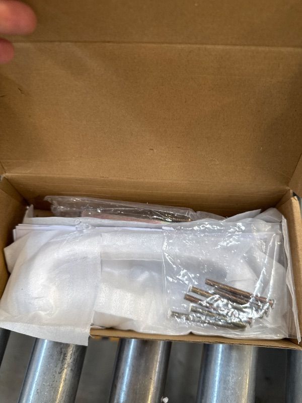 Photo 1 of ACEPLANET Offset Position Non-Keyed Sliding Patio Door Handleset with Mortise Lock, 45° Keyway, 3-15/16" H.C., Fits 1-3/8" to 2-1/4" Thick Doors, No-Handed, White Diecast
