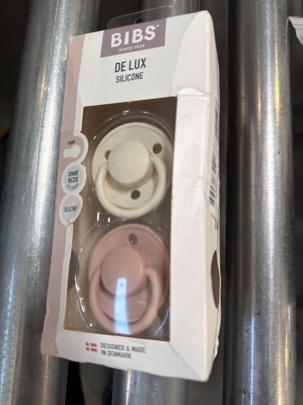 Photo 1 of BIBS Pacifiers - De Lux Collection | BPA-Free Baby Pacifier | Made in Denmark | Set of 2 Ivory/Blush Color Premium Soothers | Size 6-18 Months