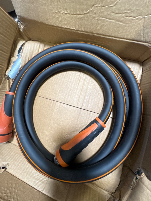 Photo 1 of Giraffe Tools Garden Leader Hose 10ft x 5/8", Short Water Hose Heavy Duty, Flexible, Lightweight Hybrid Hose with Swivel Handle, Male to Female Fittings, Burst 600 PSI