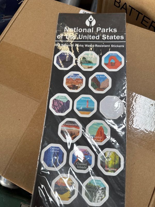Photo 1 of XccMe 63 National Park Sticker Set,Outdoor Nature Adventure Hiking Inspiration Waterproof Stickers,Used for Water Bottles,Computers,Refrigerators,National Park Stickers of The USA