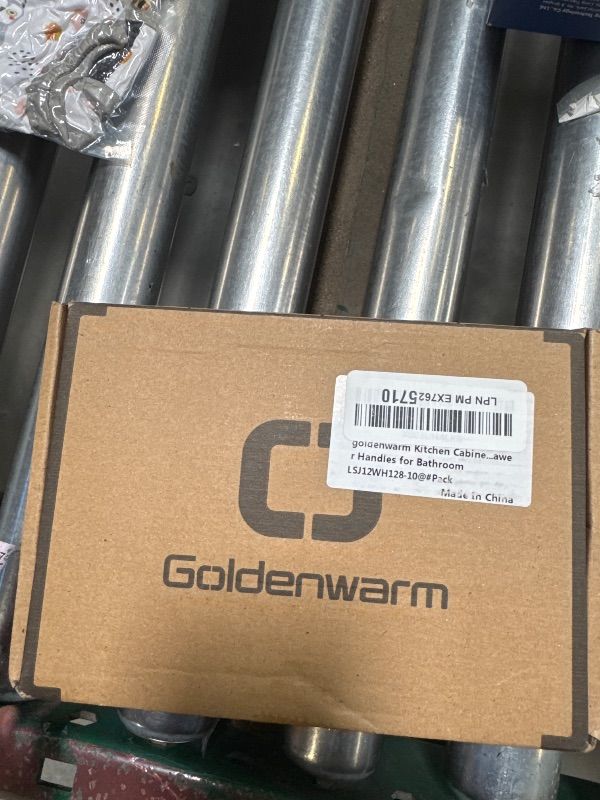 Photo 1 of goldenwarm Kitchen Cabinet Hardware, 10 Pack White Stainless Steel Cabinet Pulls, 5.5x1.4 inches, Modern Dresser Drawer Handles for Bathroom