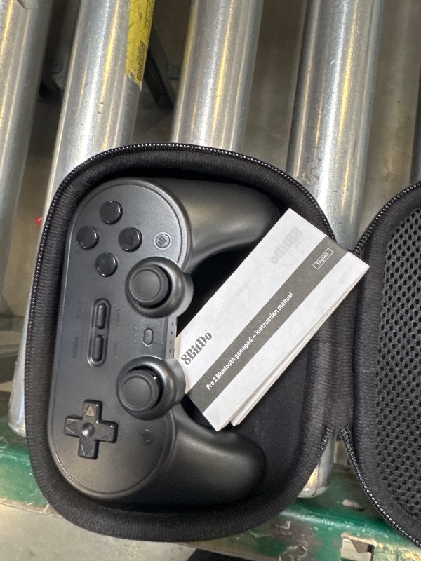 Photo 1 of 8Bitdo Pro 2 Wireless Bluetooth Controller with Travel Case, Hall Effect Joystick Update, Retro Gamepad for Switch/Switch 2, PC, Android, and Steam Deck & Apple (Black Edition)