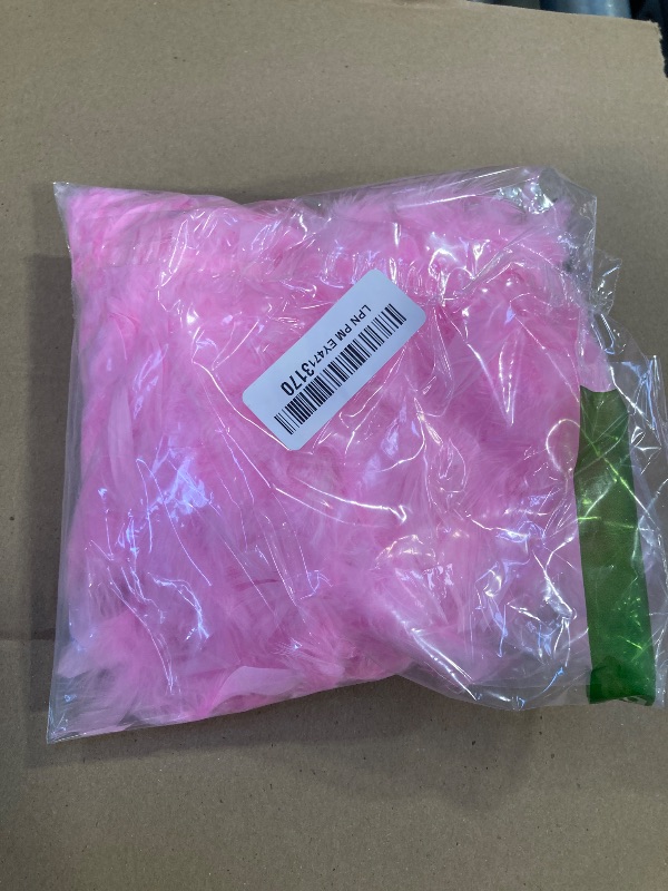 Photo 1 of THARAHT Pink Chandelle Turkey Feather Boa 2 Yards 40g for DIY Craft Home Dancing Wedding Party Halloween Costume Decoration Feather Boa