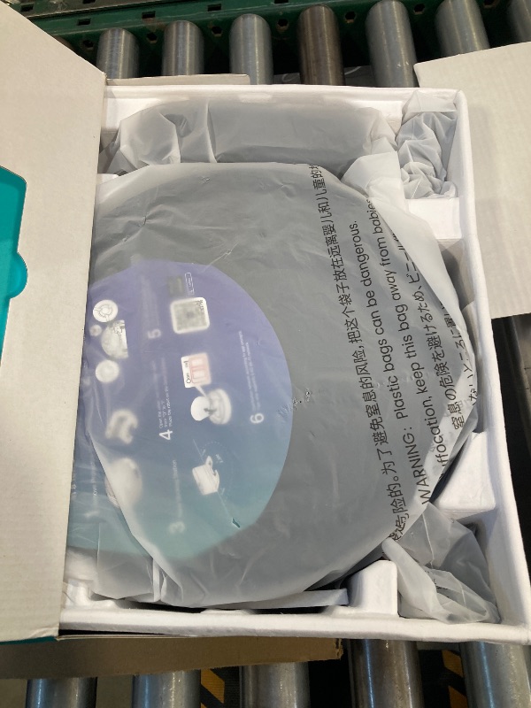 Photo 1 of Robot Vacuum Cleaner with 2200Pa Suction, 120 Mins Runtime, Wi-Fi(2.4GHz ONLY)/App/Voice Control, Auto Recharge, Ideal for Hard Floors, Low-Pile Carpet & Pet Hair, White, Black, Gray