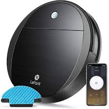 Photo 1 of Robot Vacuum Cleaner with 2200Pa Suction, 120 Mins Runtime, Wi-Fi(2.4GHz ONLY)/App/Voice Control, Auto Recharge, Ideal for Hard Floors, Low-Pile Carpet & Pet Hair, White, Black, Gray