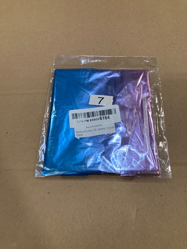 Photo 1 of Rainbow Gradient Number 7 Balloon, 40 Inch Big Large Foil Number Balloons, Giant Mylar Number 7 Balloons for 7 Year Old Birthday Party Decorations Supplies Anniversary Celebration