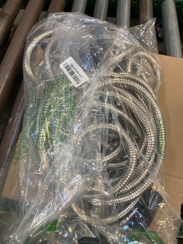 Photo 1 of Garden Hose 50FT, Water Hose with 10 Function Nozzle, Garden Hose Metal with Leak-proof Connectors, Kink-Free & Ultra Flexible, Rust/Pet/Puncture Proof for Lawn, Yard, RV, Car Wash, 550PSI