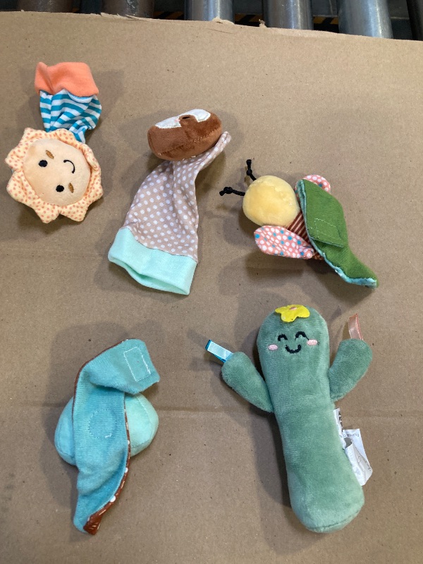 Photo 1 of The Peanutshell Sock Rattles Set of 5 - Girl Boy Rattle Socks, Baby Toys 0-6-12 Month, Animal Newborn High Contrast Baby, Infant, New Born Toys 0-3 0-6 Months Old Babies - Boho