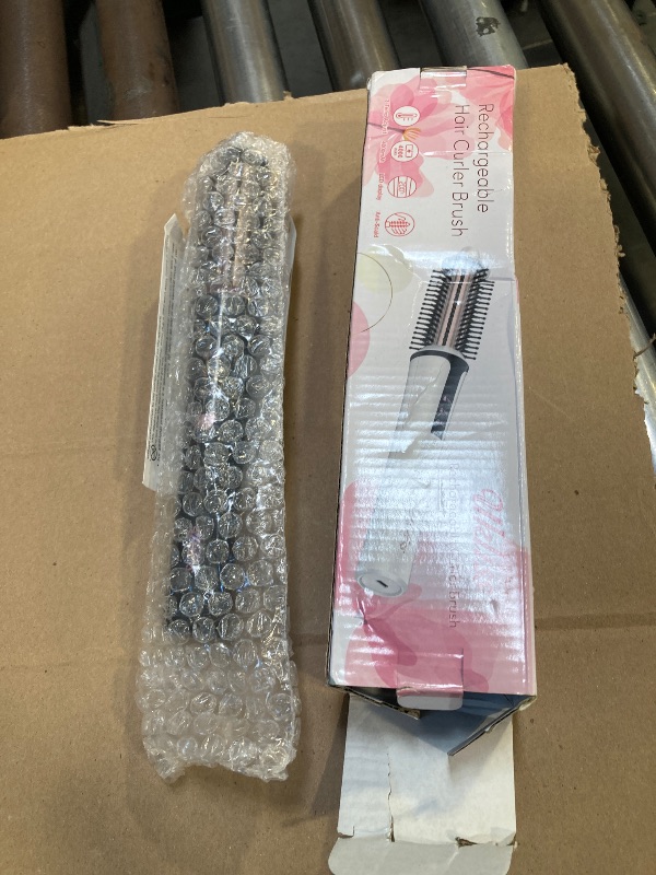 Photo 1 of Cordless Curling Iron Rechargeable, 4000 mAh USB Thermal Brush with 3 Temp Setting Mini Travel Curling Iron, Ceramic Cordless Hair Curler, Battery Powered Curling Iron