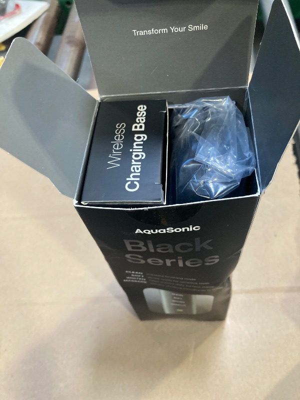 Photo 1 of Aquasonic Black Series Ultra Whitening Toothbrush – ADA Accepted Electric Toothbrush- 8 Brush Heads & Travel Case – 40,000 VPM Electric Motor & Wireless Charging - 4 Modes w Smart Timer