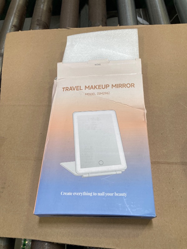 Photo 1 of FUNTOUCH Rechargeable Travel Makeup Mirror with 72 Led Lights, Portable Lighted Beauty Mirror, 3 Color Lighting, Dimmable Touch Screen, Tabletop LED Folding Cosmetic Vanity Mirror