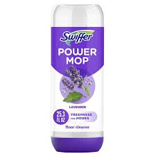 Photo 1 of Swiffer Power Mop Refill Solution, Floor Cleaner for Mopping Tile, Vinyl, Laminate, Wood in Home, Bathroom, Kitchen, All Purpose Multi-Surface Solution for Floor Cleaning, Lavender Scent, 50.6oz